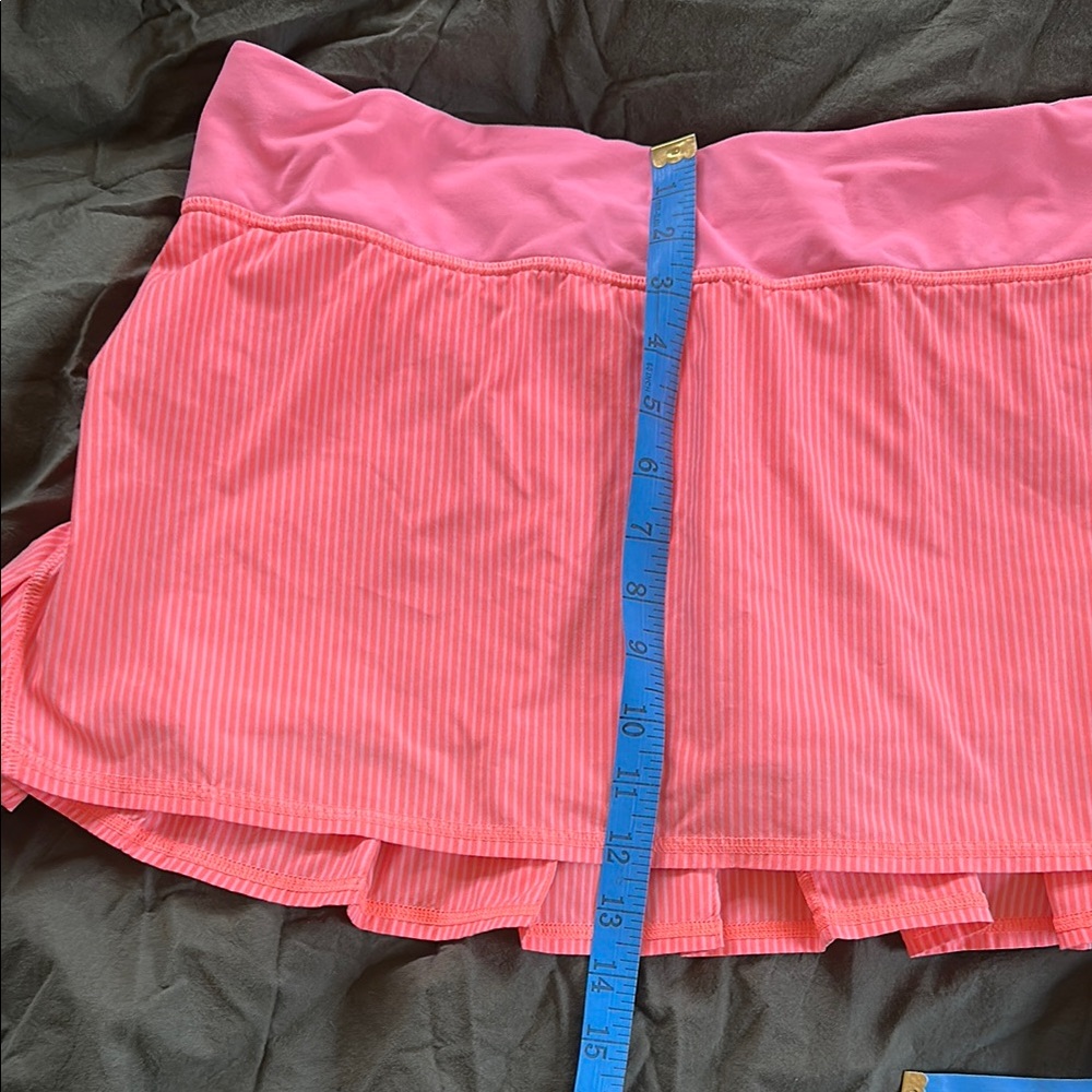 Pink/orange striped pace setter skirt Tall - Picture 3 of 10